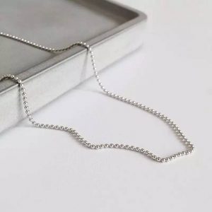 Bead Link .925 Sterling Silver Necklace