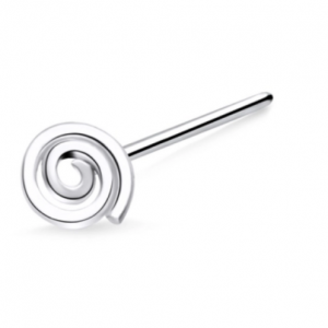 .925 Sterling Silver Circular Nose Stud