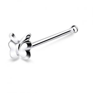 .925 Sterling Silver Butterfly Nose Bone Stud
