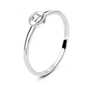 .925 Sterling Silver Open Circle Ring