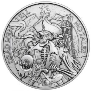 Dead Men Tell No Tales Design .999 Fine Silver Round (31.1g)