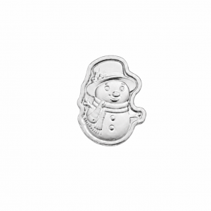 Christmas: Snowman .999 Fine Silver Bar (1 Gram)