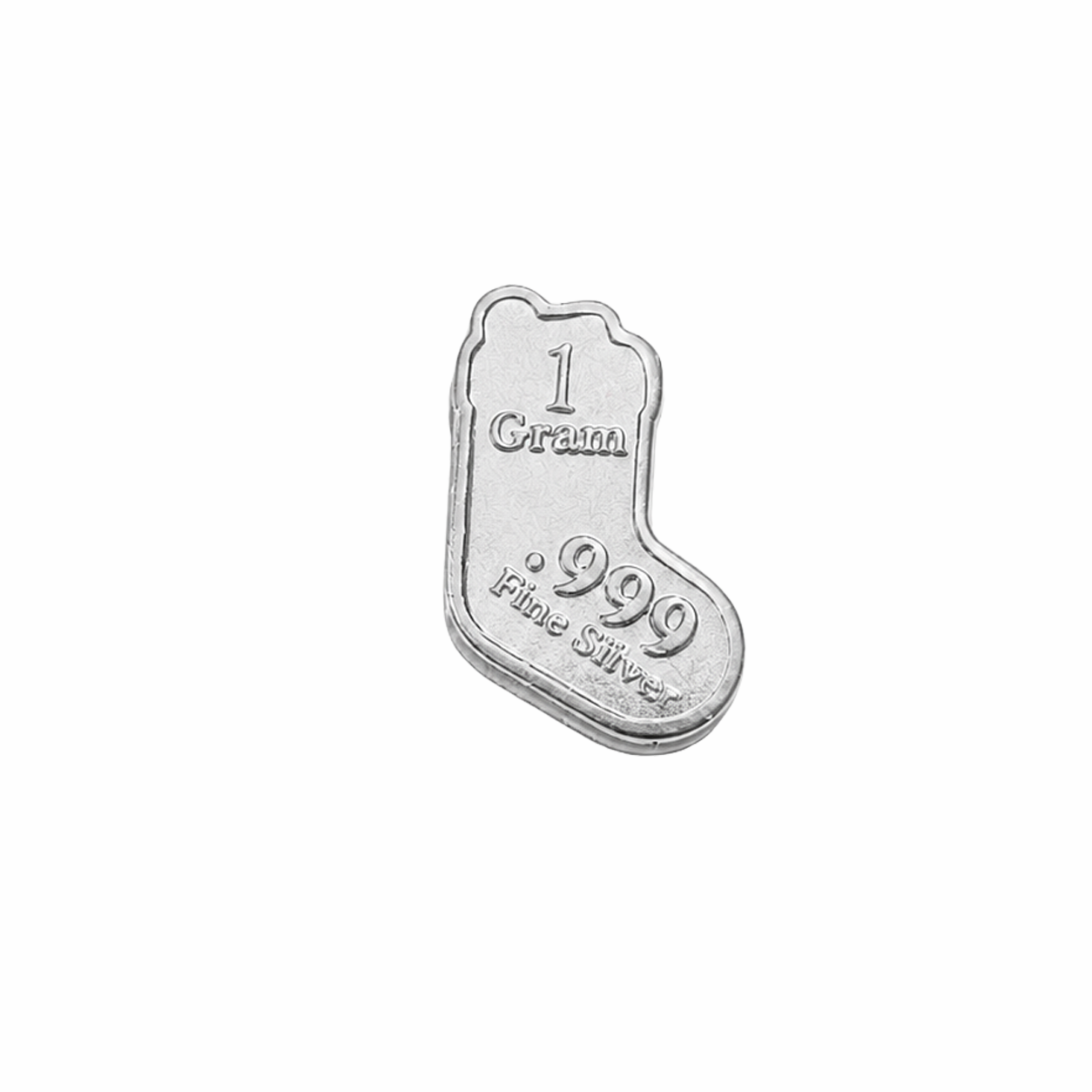 Christmas- Stocking .999 Fine Silver (1 Gram) Back