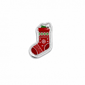 Christmas: Stocking .999 Fine Silver Bar (1 Gram) Full Color