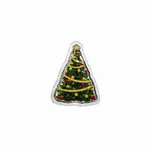 Christmas: Tree .999 Fine Silver Bar (1 Gram) Full Color