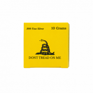 Gadsden Flag .999 Fine Silver "Don't Tread On Me" Bar (10 Grams)