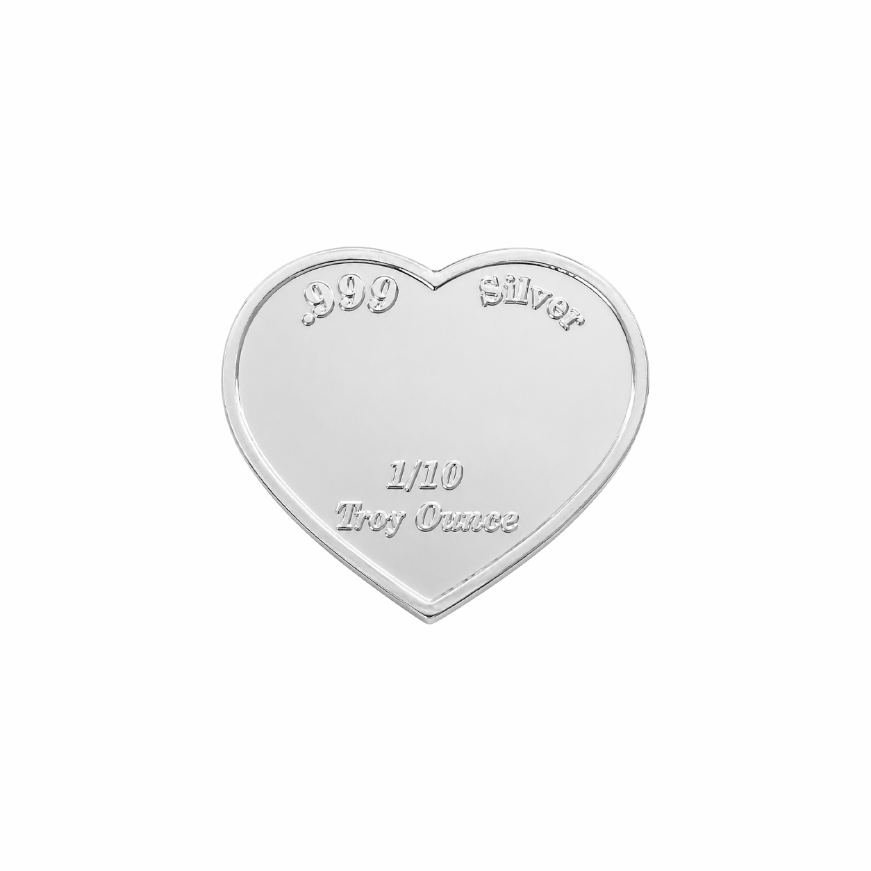 LOVE .999 Fine Silver Hearts (3.1 Grams) back