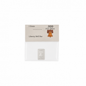 Liberty Bell .999 Silver Bar (1 Gram) Packaged