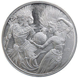 Aztec Yin Yang .999 Fine Silver Round (31.1 Grams)