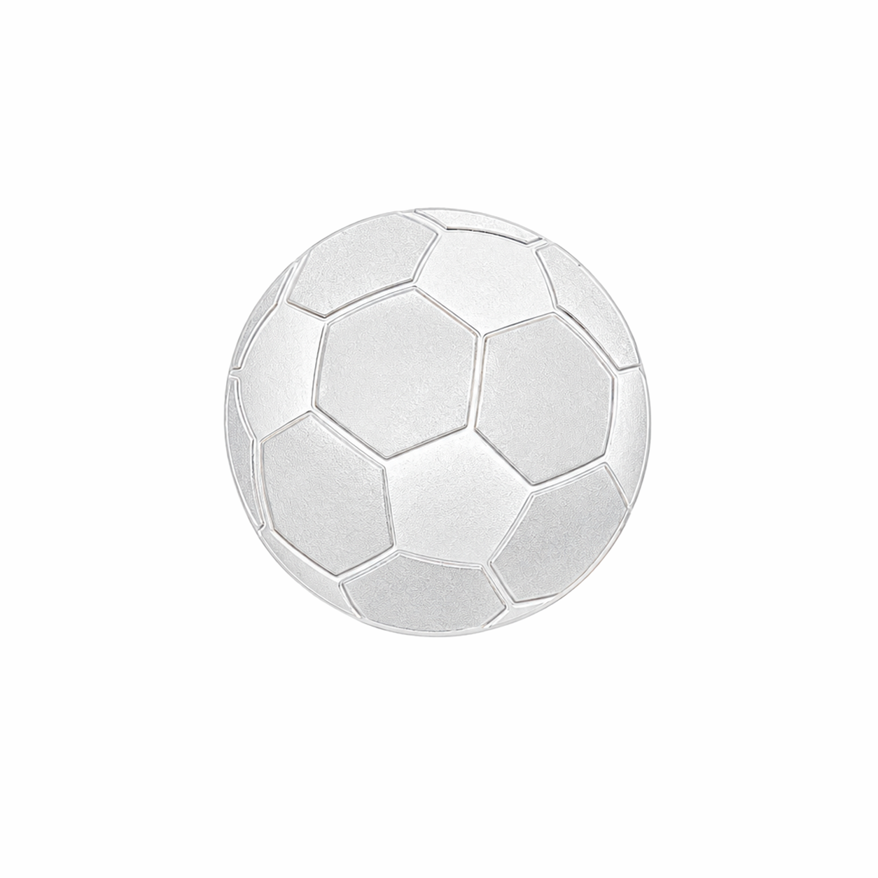 Soccer Ball .999 Silver Round (1 Gram) Front