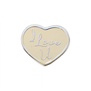Heart shaped I Love U .999 Fine Silver Bar (1 Gram)