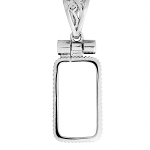 .925 Silver Bezel for 1 Gram Silver Bar (Fits 15mm x8mm Bar)