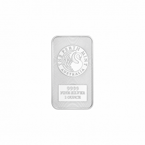 Australia Perth Mint Silver Kangaroo .9999 Fine Silver Bar (31.1 Grams)