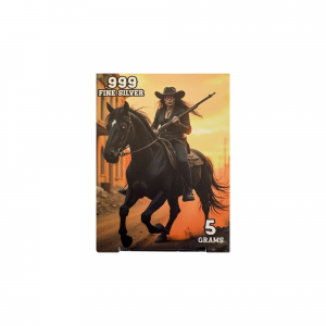 Skeleton Cowgirl  .999 Silver  (5 Grams) Color and 24K Gold-Plated Surprise