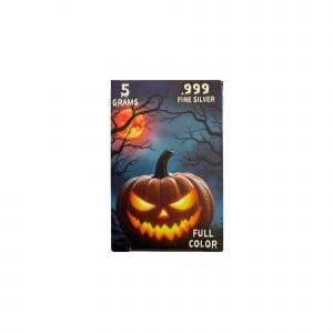 FULL COLOR Jack’o Lantern .999 Silver (5 Grams) (Halloween Series)