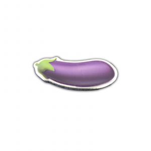 Eggplant Emoji .999 Silver Bar (1 Gram) Full Color
