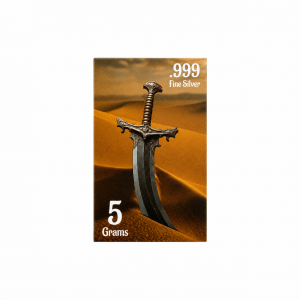 Aladdin Series: Arabian Sword .999 Silver (5 Grams) Color and 24K Gold-Plated Surprise