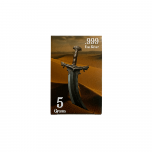 Aladdin Series: Arabian Sword .999 Silver (5 Grams) Color and 24K Gold-Plated Surprise