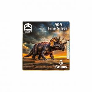 Dinosaur Series: Triceratops  .999 Silver (5 Grams) Color Surprise