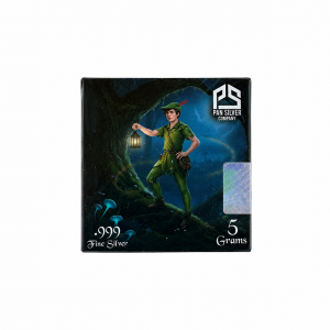 Peter Pan Series : Peter Pan .999 Fine Silver (5 Grams) Color and 24K Gold-Plated Surprise