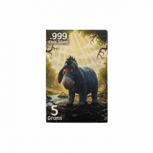 Winnie the Pooh Series: Eeyore .999 Fine Silver (5 Grams) Color and 24K Gold-Plated Surprise