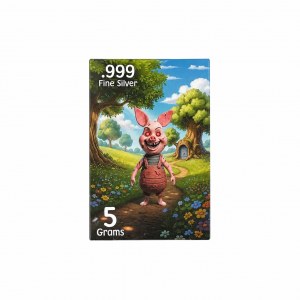 Winnie the Pooh Series: Piglet .999 Fine Silver (5 Grams) Color and 24K Gold-Plated Surprise