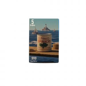 Popeye Series : Magical Spinach .999 Fine Silver (5 Grams) Color and 24K Gold-Plated Surprise