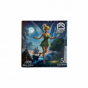 Peter Pan Series : Tinker Bell .999 Fine Silver (5 Grams) Color and 24K Gold-Plated Surprise