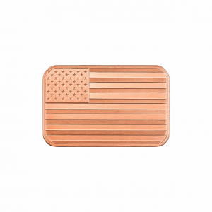 .999 Copper American Flag Bar (Capsule included) (31.1 Grams)