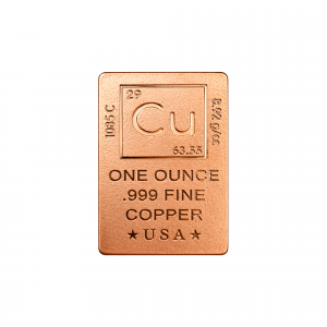 1 Troy Ounce oz .999 Copper Element Bar