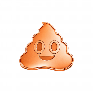 1 Troy Ounce oz .999 Copper Poop Emoji Bar