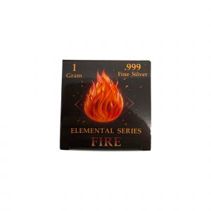 Elemental Series : Fire .999 Fine Silver ( 1 Gram) Color and 24K Gold-Plated Surprise