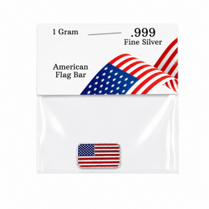 American Flag .999 Silver (1 Gram) Packaged Full Color