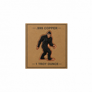 .999 Copper Sasquatch (31.1 Grams) Full Color (Bigfoot) Packaged