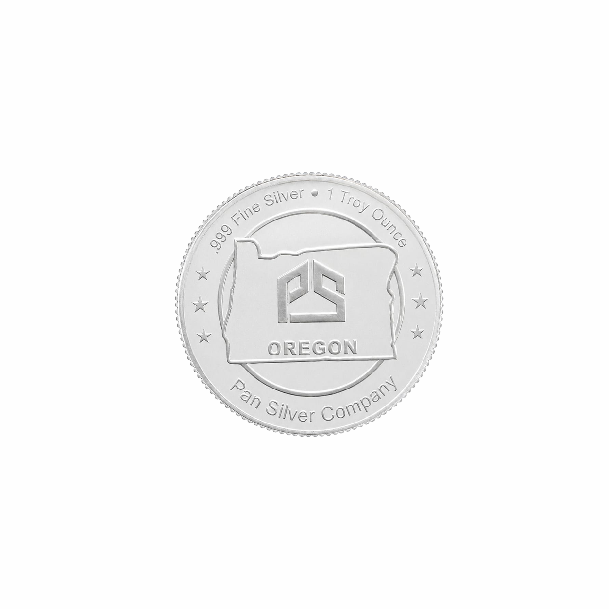 Pan Silver Company One Troy Ounce Round .999 Fine Silver (31.1 Grams) back