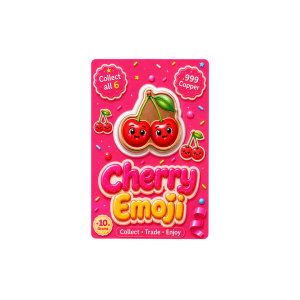.999 Copper Cherry Emoji (10 Grams) Packaged