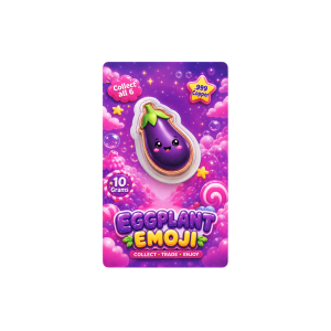 .999 Copper Eggplant Emoji (10 Grams) Packaged