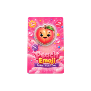 .999 Copper Peach Emoji (10 Grams) Packaged