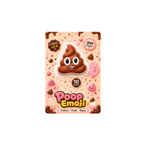 .999 Copper Poop Emoji (10 Grams) Packaged