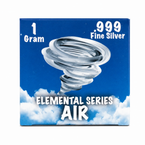 Elemental Series : Air .999 Fine Silver ( 1 Gram) Color and 24K Gold-Plated Surprise