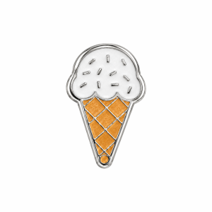 Ice Cream Cone Vanilla .999 Fine Silver Bar (1 Gram) Full Color