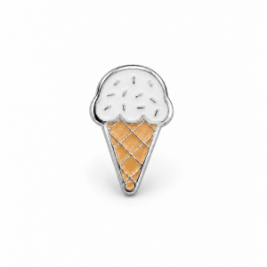 Ice Cream Cone Vanilla .999 Fine Silver Bar (1 Gram) Full Color